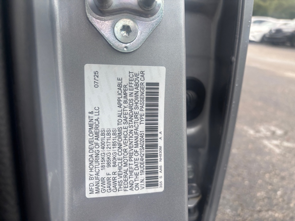 19UDE4H21SA020451 2025 Acura Integra A-SPEC