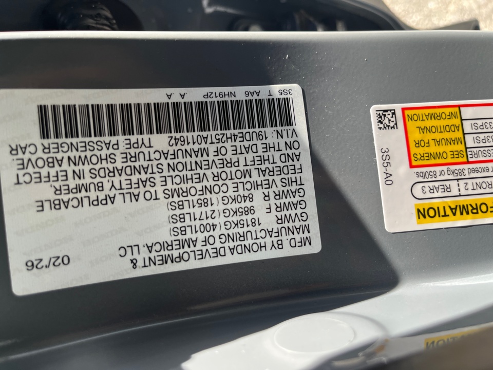 19UDE4H25TA011642 2026 Acura Integra FWD