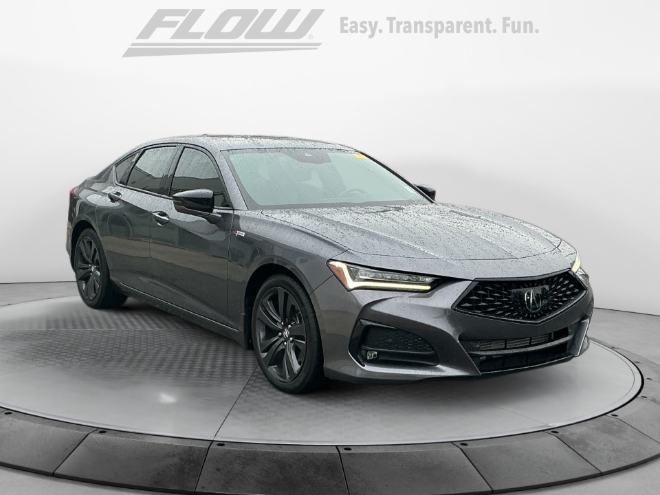 Gray 2023 Acura TLX SH-AWD with A-Spec Package Sedan All-Wheel Drive Automatic