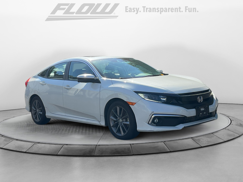 White 2019 Honda Civic Sedan Front-Wheel Drive Automatic