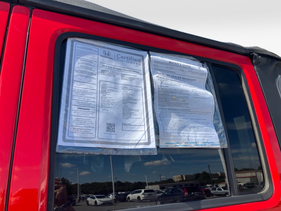 Used 2016 Jeep Wrangler Unlimited SUV