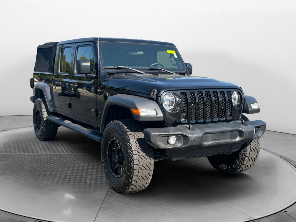 Black 2020 Jeep Gladiator Pickup Truck Four-Wheel Drive Automatic