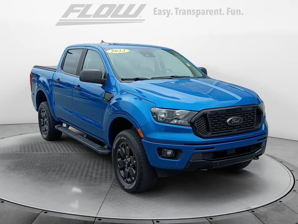Blue 2023 Ford Ranger Pickup Truck Four-Wheel Drive Automatic