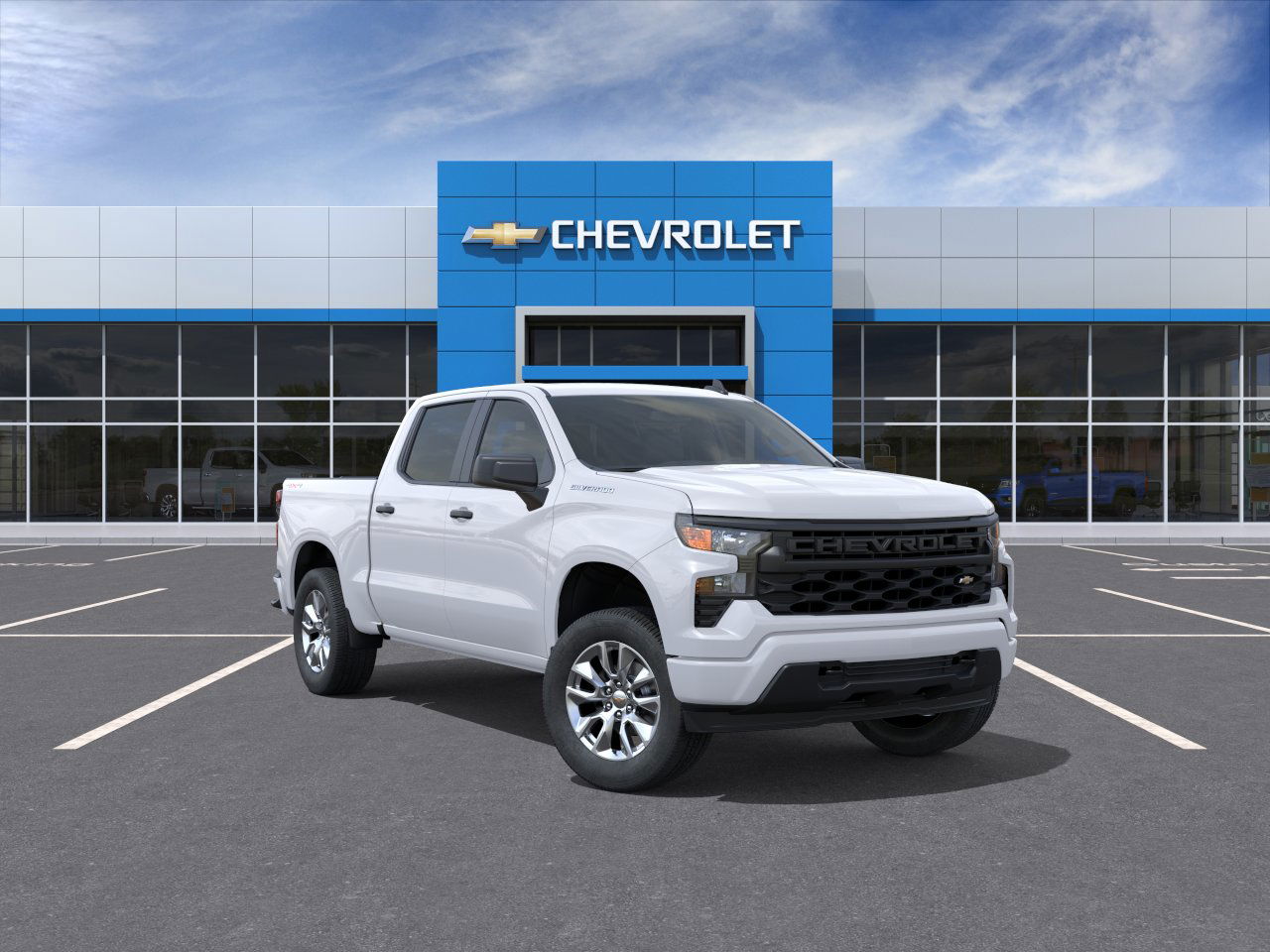 White 2026 Chevrolet Silverado 1500 Pickup Truck Four-Wheel Drive Automatic