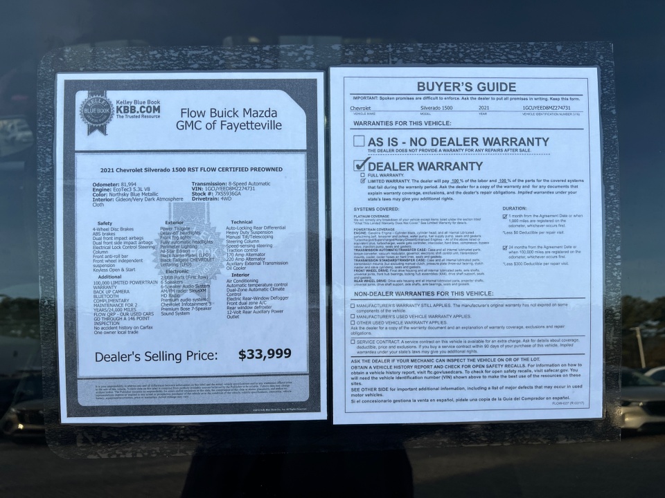 1GCUYEED8MZ274731 2021 Chevrolet Silverado 1500 4WD Crew Cab Short Bed RST