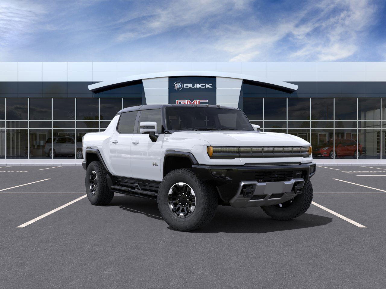 White 2025 GMC Hummer EV Pickup Pickup Truck All-Wheel Drive Automatic