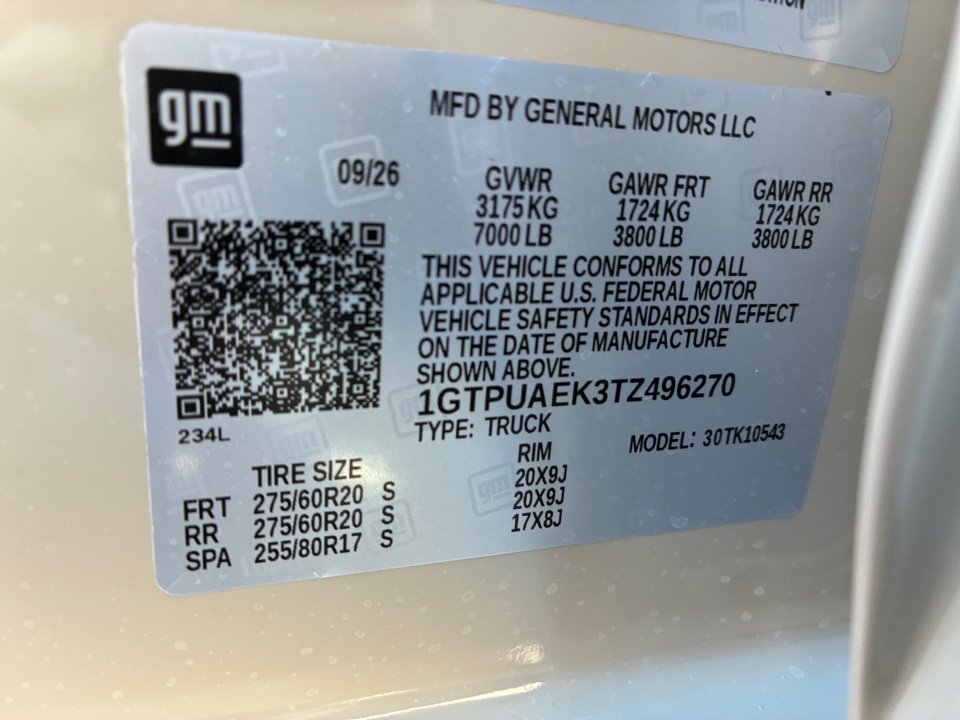 1GTPUAEK3TZ496270 2026 GMC Sierra 1500 Pro