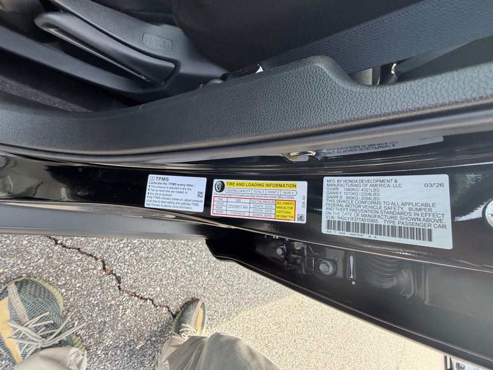 1HGCY1F27TA015955 2026 Honda Accord Sedan LX