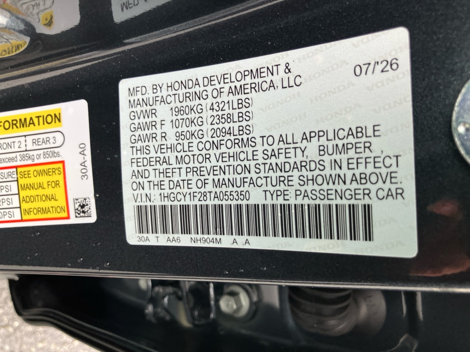 1HGCY1F28TA055350 2026 Honda Accord Sedan LX