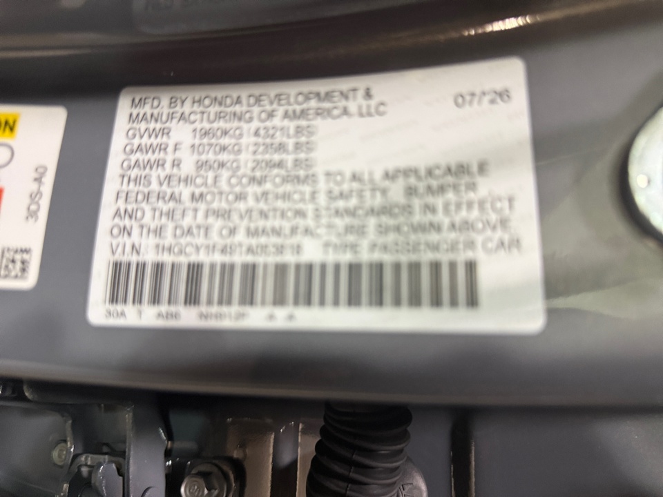 1HGCY1F49TA053818 2026 Honda Accord Sedan SE