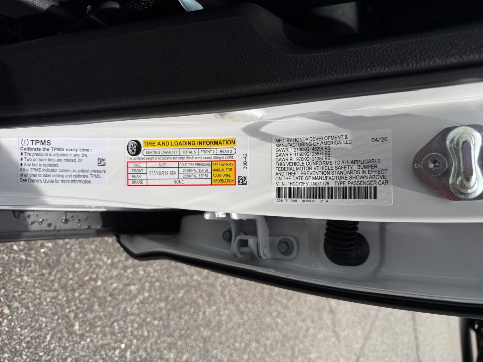 1HGCY2F51TA031729 2026 Honda Accord Hybrid Sport