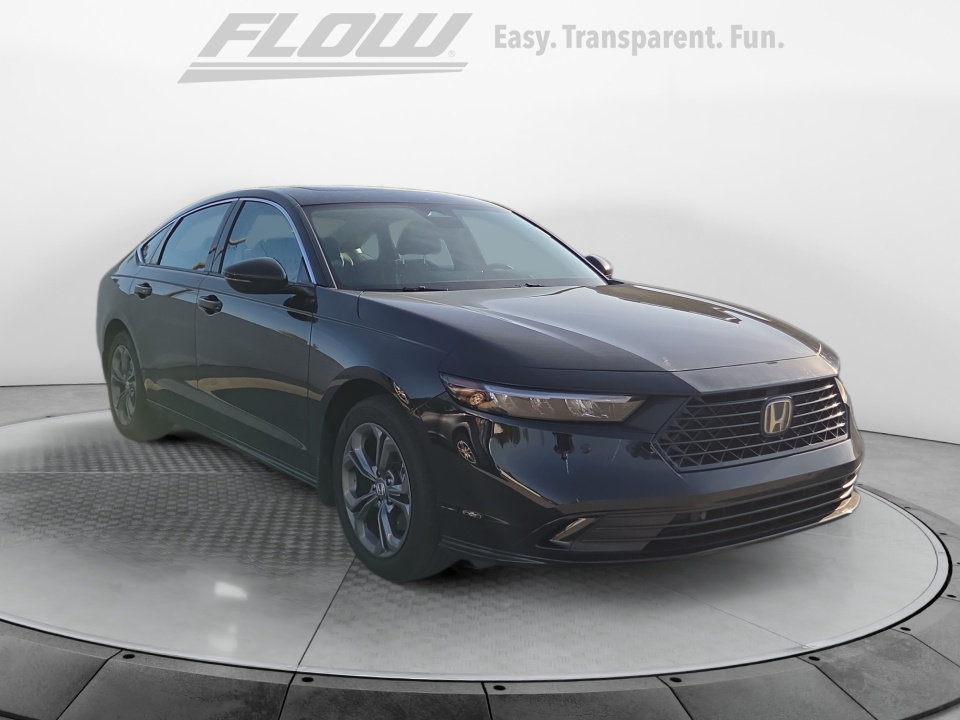 Black 2025 Honda Accord Hybrid EX-L FWD Sedan Front-Wheel Drive Automatic