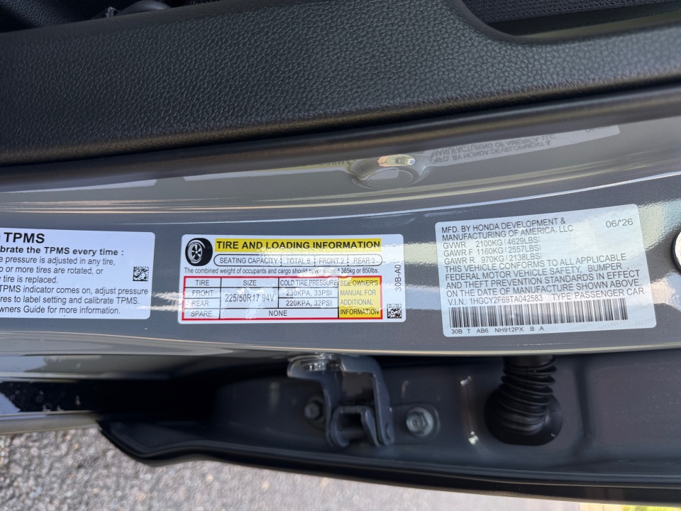 1HGCY2F69TA042583 2026 Honda Accord Hybrid EX-L
