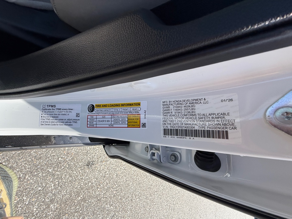 1HGCY2F87TA030949 2026 Honda Accord Hybrid Touring
