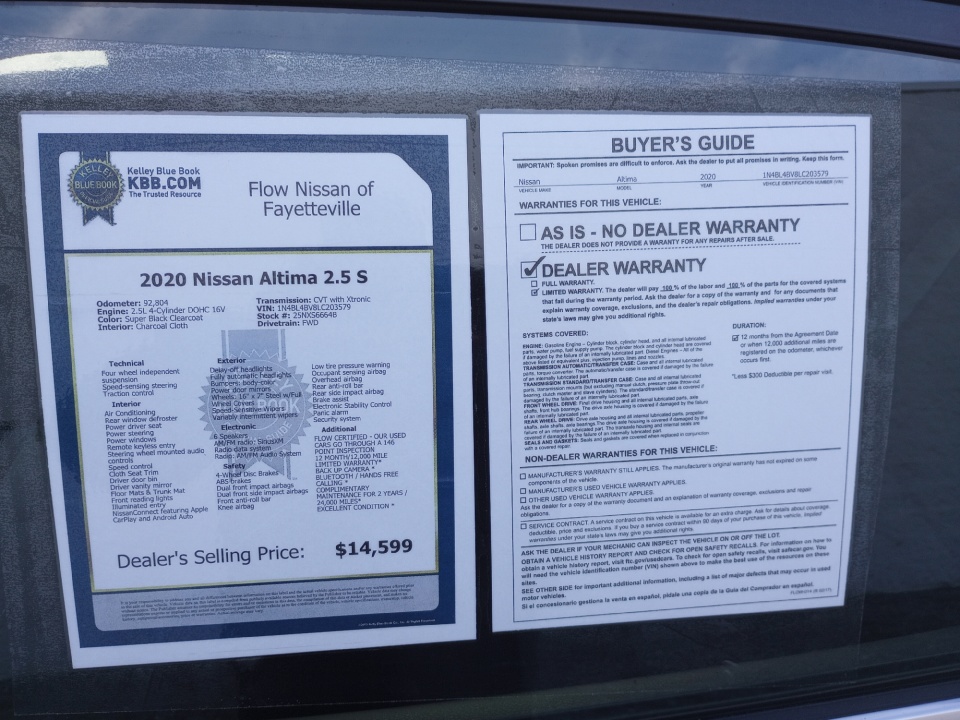 1N4BL4BV8LC203579 2020 Nissan Altima S FWD