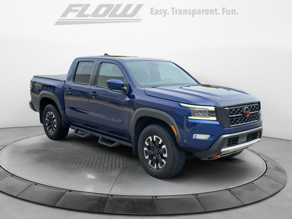Blue 2023 Nissan Frontier PRO-4X Crew Cab 4WD Pickup Truck Four-Wheel Drive Automatic