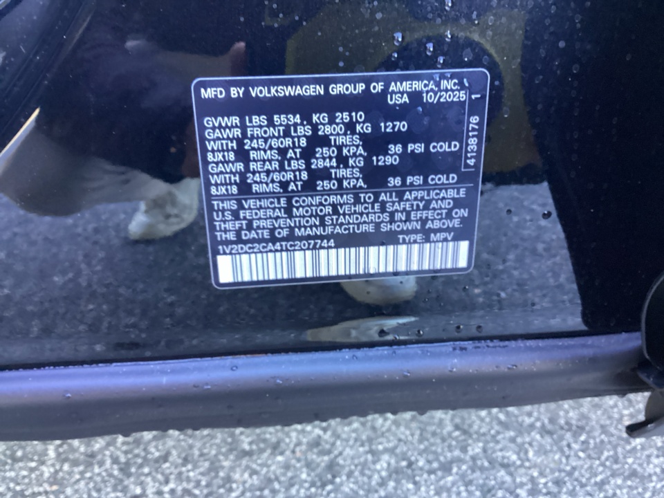 1V2DC2CA4TC207744 2026 Volkswagen Atlas Cross Sport 2.0T SE