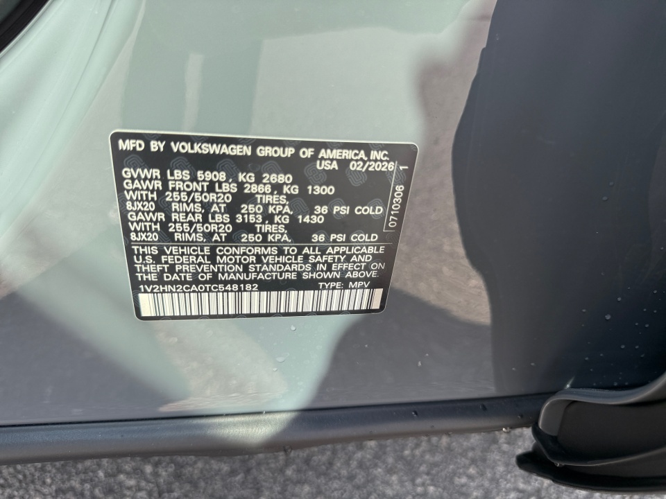 1V2HN2CA0TC548182 2026 Volkswagen Atlas SE with Technology