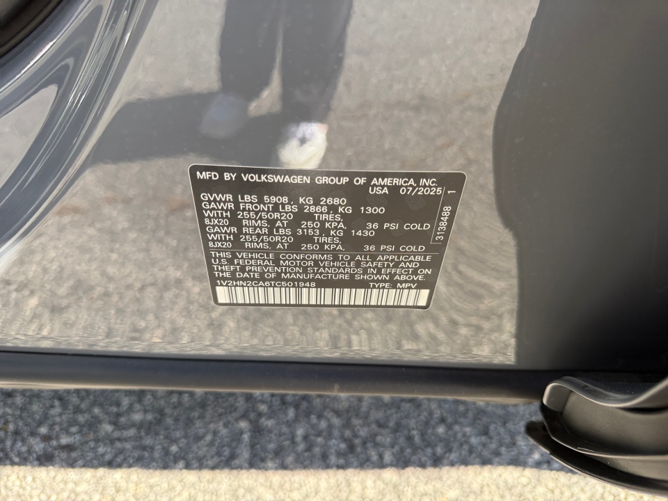 1V2HN2CA6TC501948 2026 Volkswagen Atlas SE with Technology