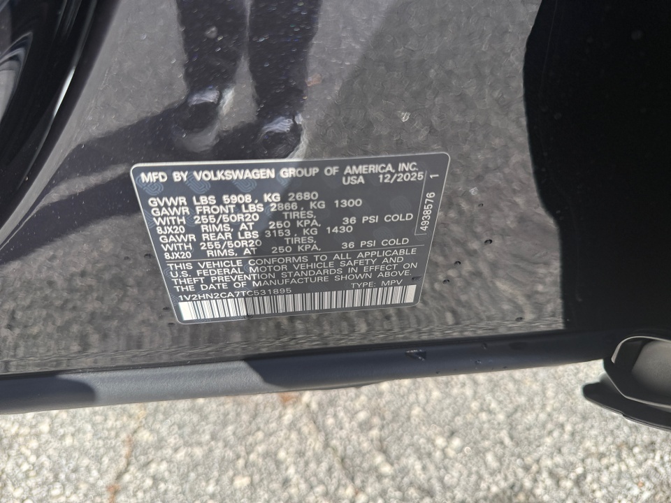 1V2HN2CA7TC531895 2026 Volkswagen Atlas SE with Technology