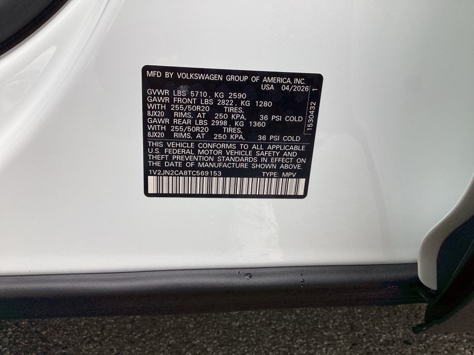 1V2JN2CA8TC569153 2026 Volkswagen Atlas SE with Technology