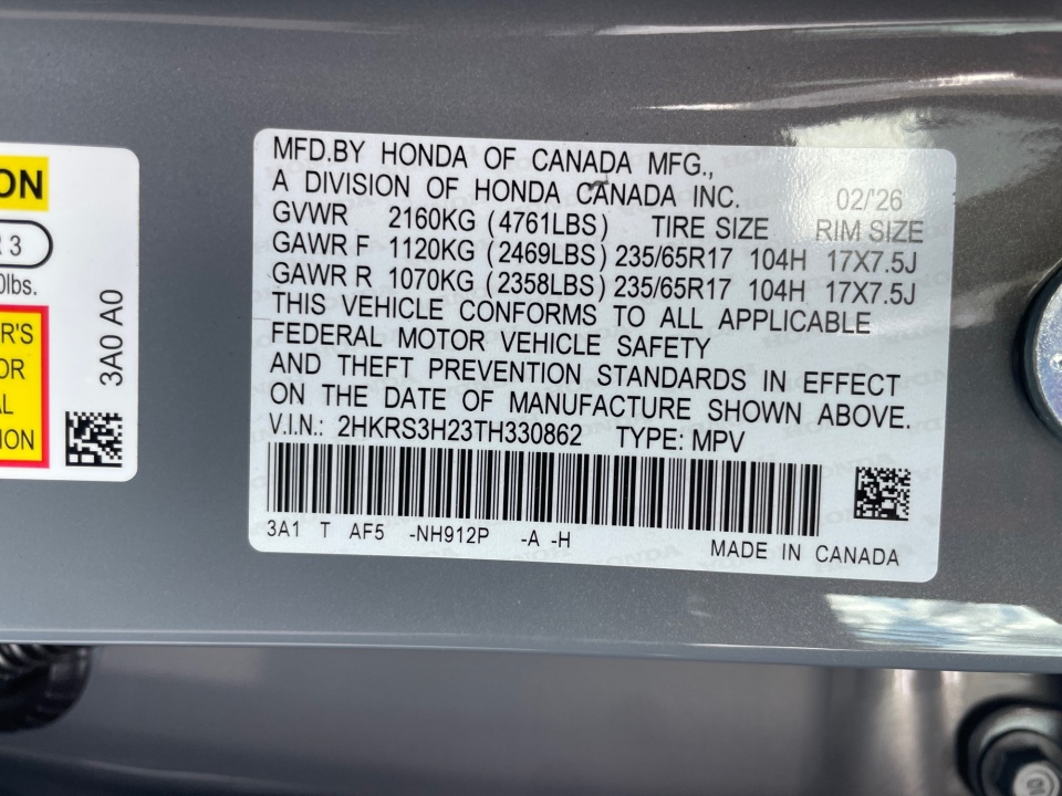 2HKRS3H23TH330862 2026 Honda CR-V LX 2WD