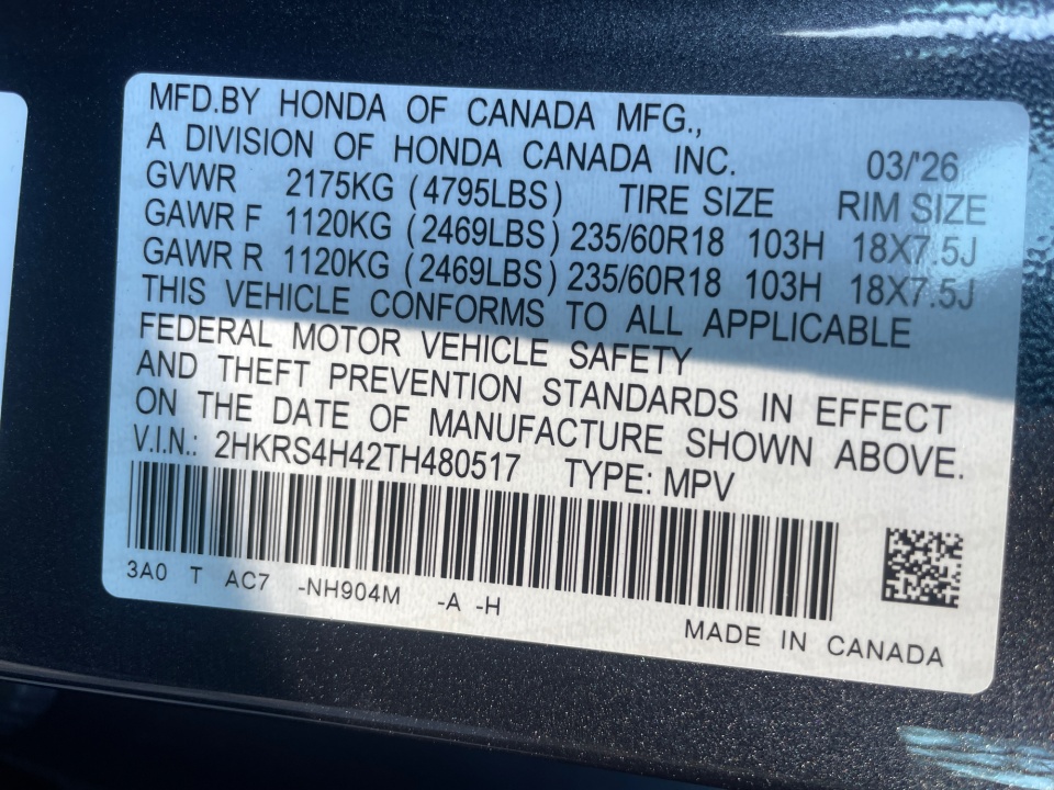2HKRS4H42TH480517 2026 Honda CR-V EX AWD