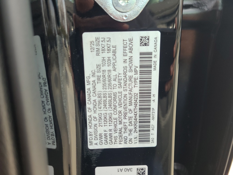 2HKRS4H4XTH454232 2026 Honda CR-V EX AWD