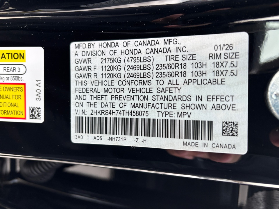 2HKRS4H74TH458075 2026 Honda CR-V EX-L AWD