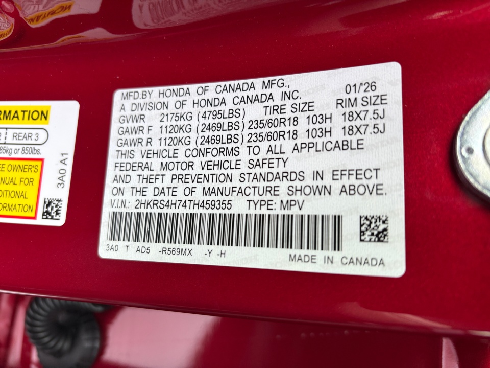 2HKRS4H74TH459355 2026 Honda CR-V EX-L AWD