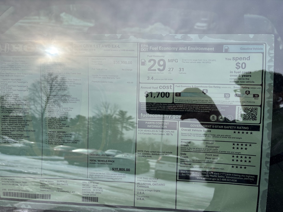 2HKRS4H78TH458452 2026 Honda CR-V EX-L AWD