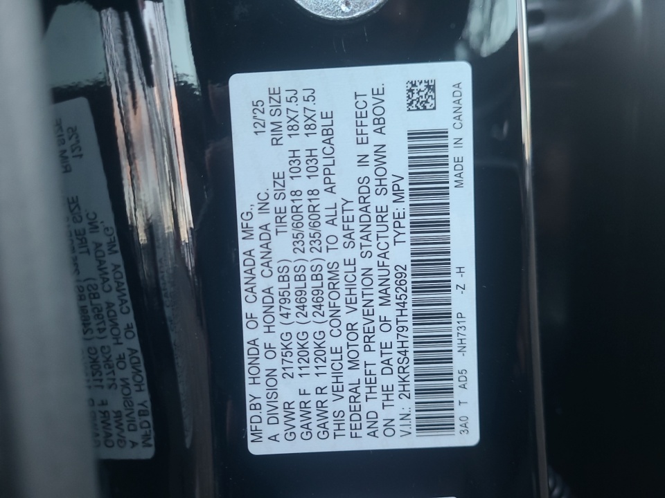 2HKRS4H79TH452692 2026 Honda CR-V EX-L AWD