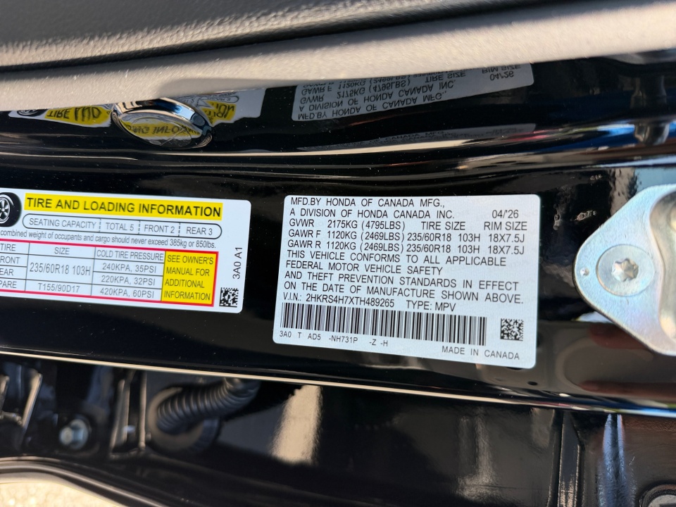 2HKRS4H7XTH489265 2026 Honda CR-V EX-L AWD