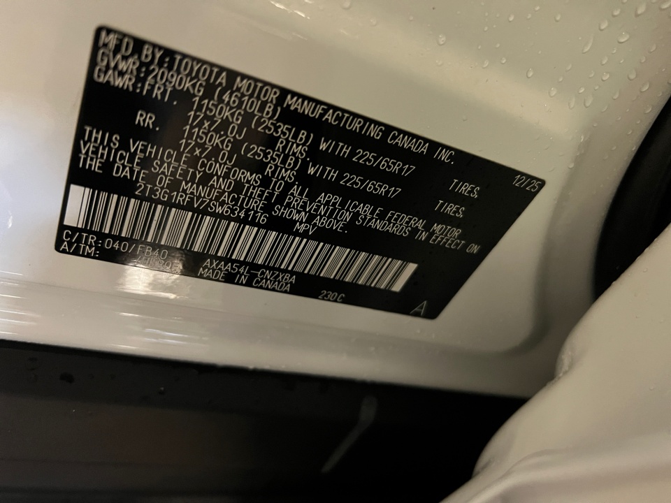 2T3G1RFV7SW634116 2025 Toyota RAV4 LE