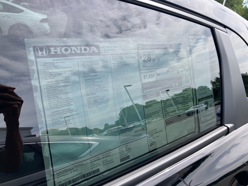 3CZRZ1H30VM703064 2027 Honda HR-V LX