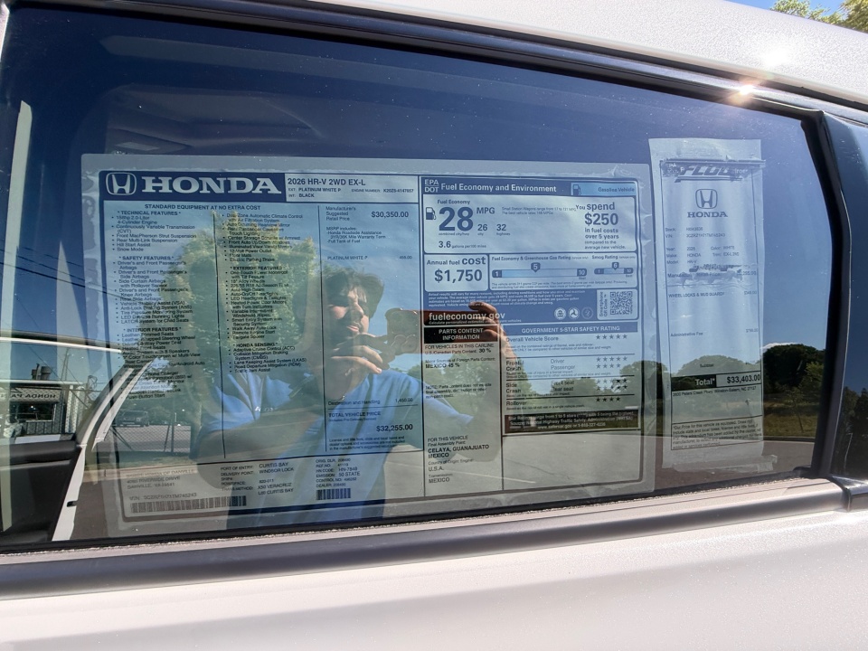 3CZRZ1H36VM701870 2027 Honda HR-V LX