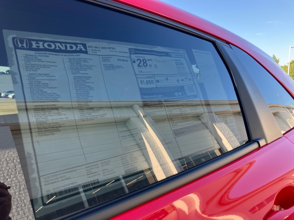 3CZRZ1H56VM706813 2027 Honda HR-V Sport