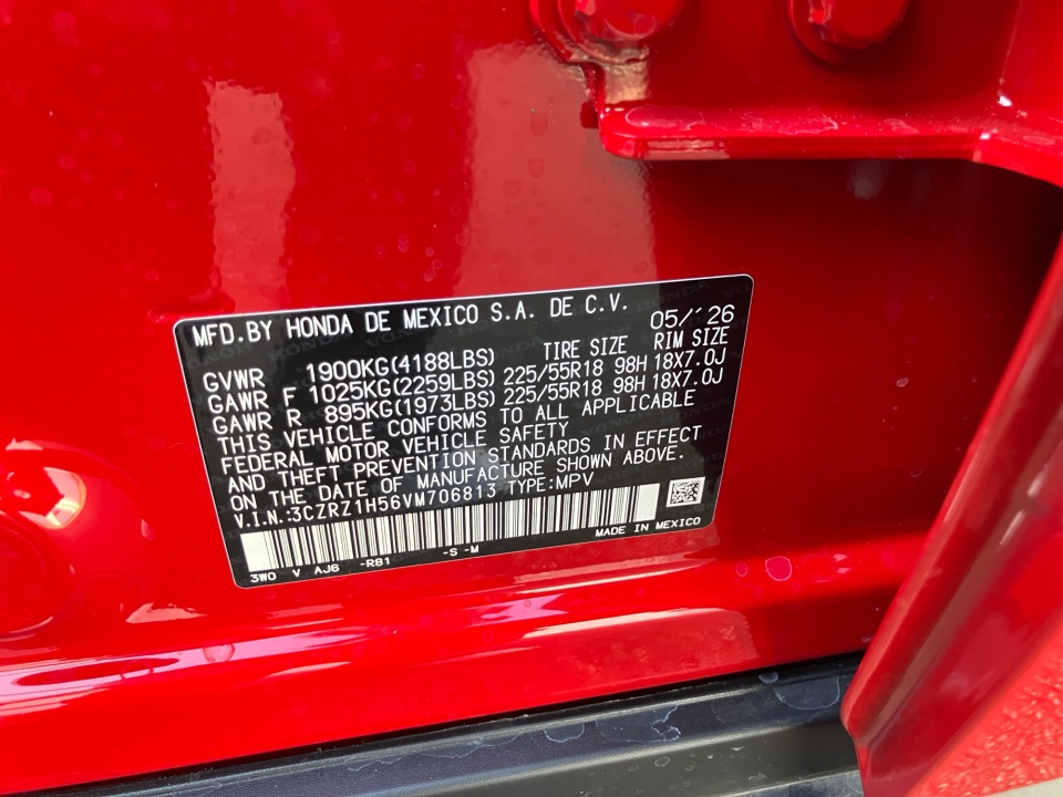 3CZRZ1H56VM706813 2027 Honda HR-V Sport