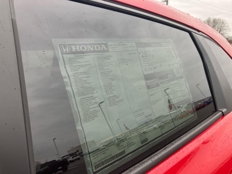 3CZRZ1H58TM721939 2026 Honda HR-V 2WD Sport