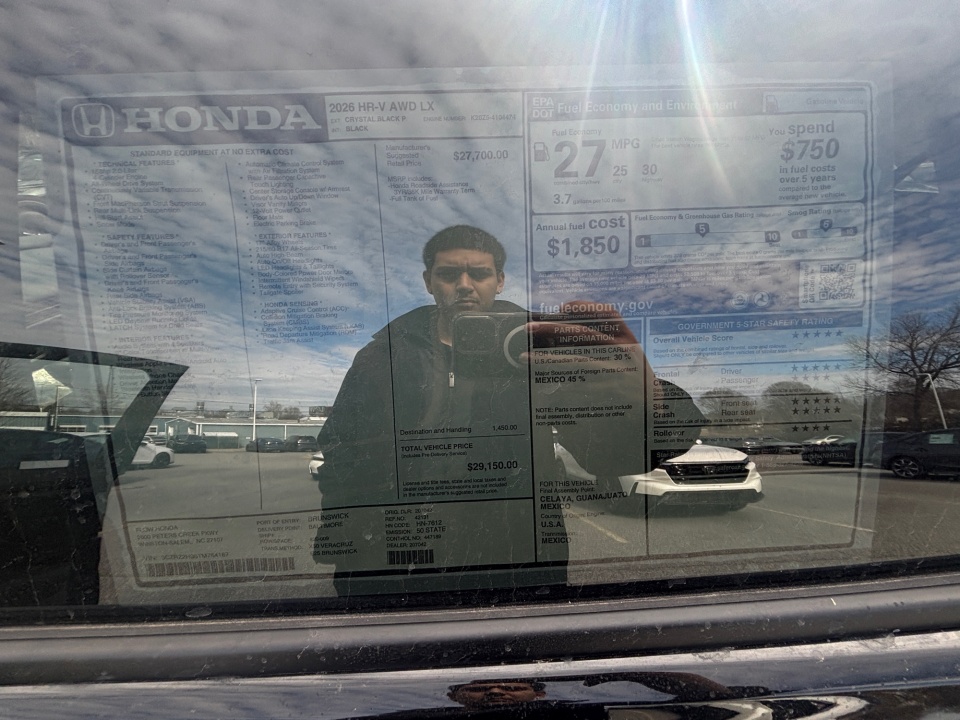 3CZRZ2H38TM754167 2026 Honda HR-V AWD LX