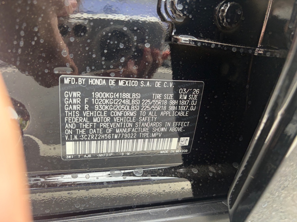 3CZRZ2H56TM779022 2026 Honda HR-V Sport
