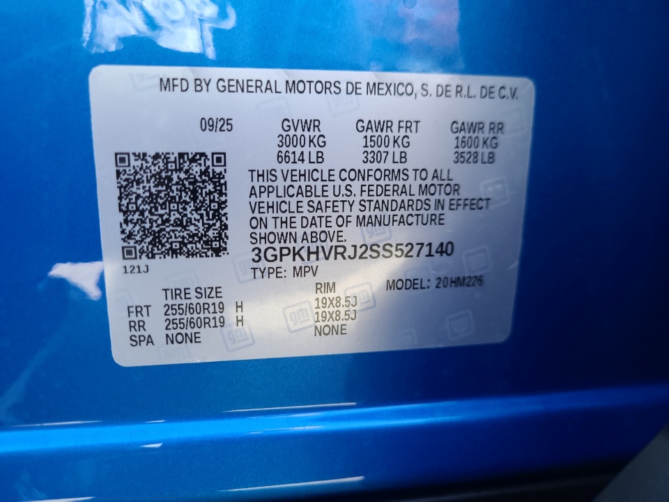 3GPKHVRJ8TS500204 2026 Honda Prologue EX