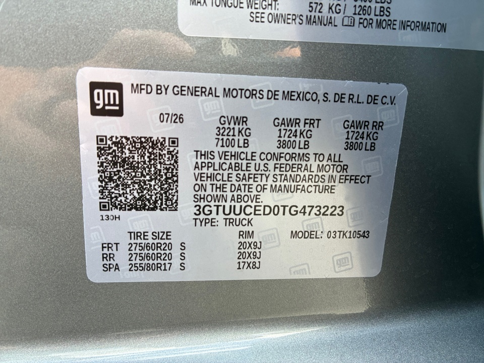 3GTUUCED0TG473223 2026 GMC Sierra 1500 Elevation