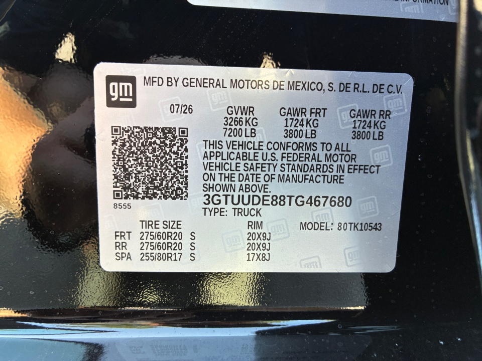 3GTUUDE88TG467680 2026 GMC Sierra 1500 SLT