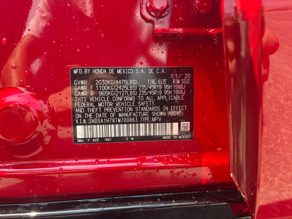 3HDSA1H78TM700863 2026 Acura ADX w/A-Spec Advance Package