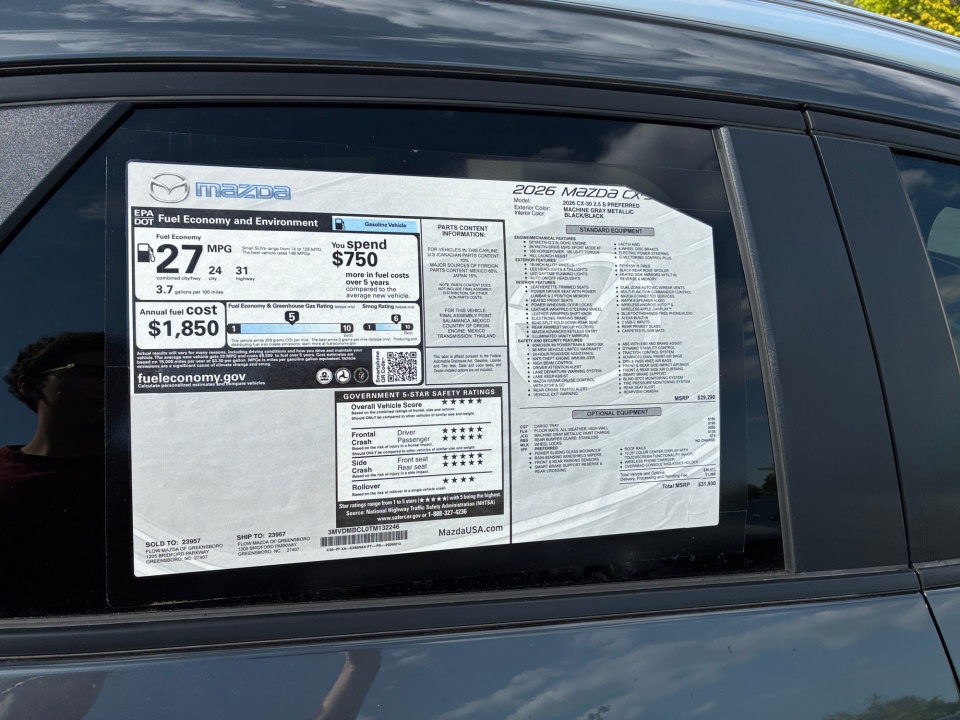 3MVDMBCL0TM132246 2026 Mazda CX-30 2.5 S Preferred