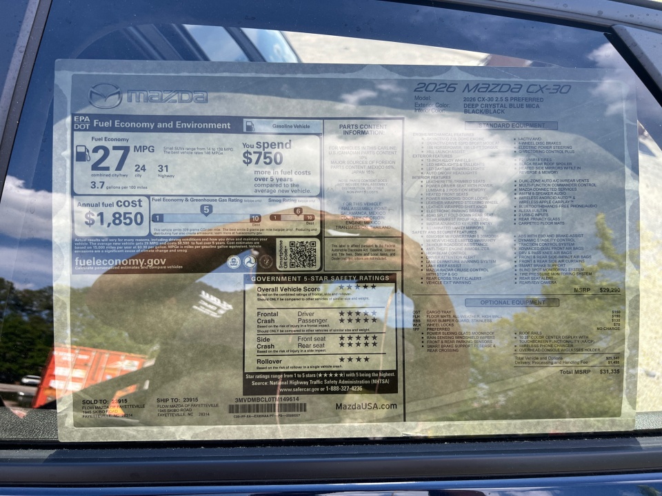 3MVDMBCL0TM149614 2026 Mazda CX-30 2.5 S Preferred