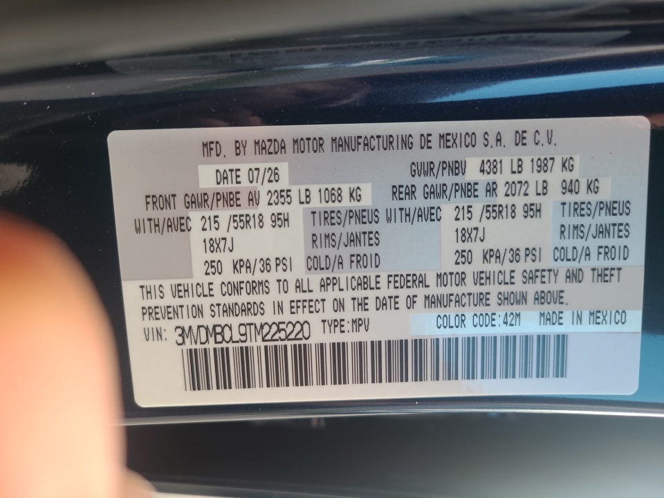 3MVDMBCL9TM225220 2026 Mazda CX-30 2.5 S Preferred