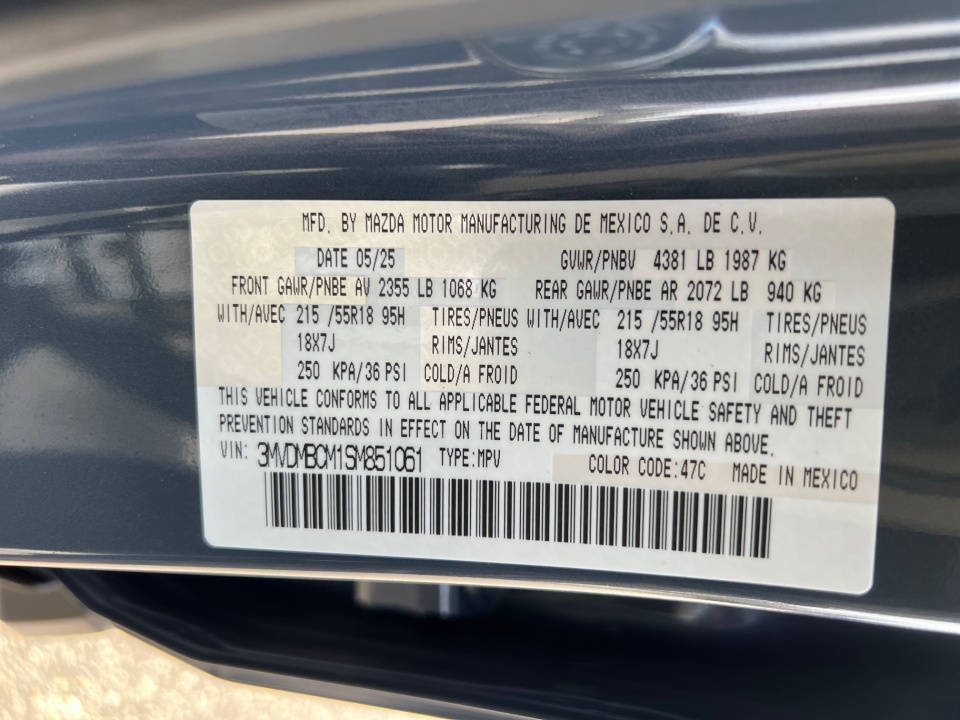 3MVDMBCM1SM851061 2025 Mazda CX-30 2.5 S Carbon Edition