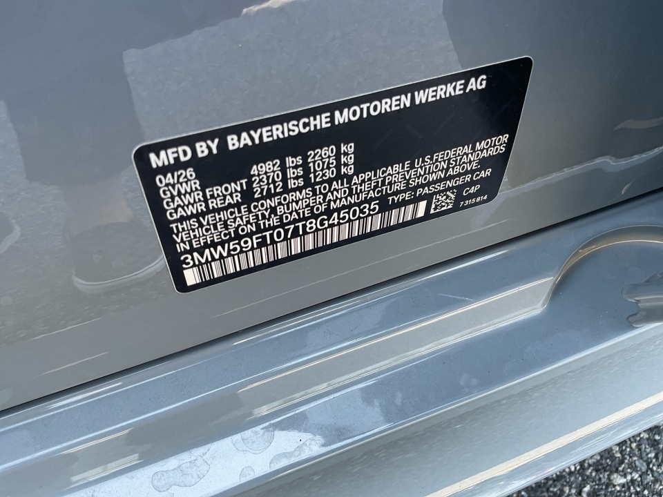 3MW59FT07T8G45035 2026 BMW M340i NA